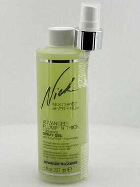 Nick Chavez Plump 'N Thick Thickening Spray Gel Hairspray 8 fl oz Sealed w/Pump